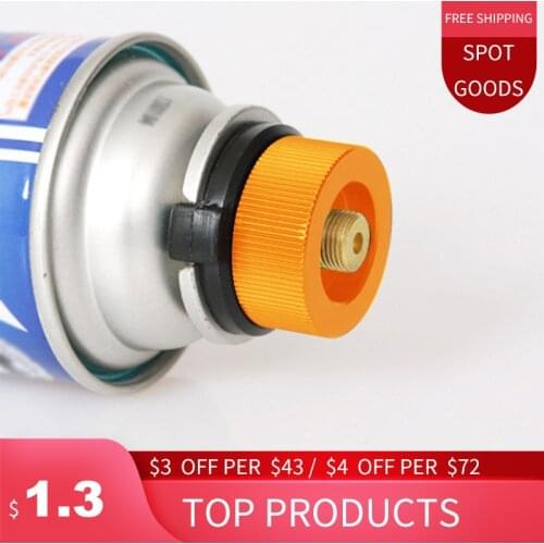 Outdoor Camping Hiking Equipment Aluminum Stove Conversion Split Gas Furnace Connector Cartridge Auto-Off Tank Adapter