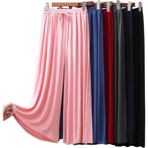 New 2020 sleep pants ladies cotton wide leg pants summer loose casual pants plus size home pants pijamas women new arrival
