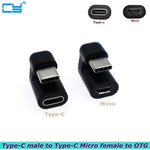 New U-shaped angled USB 3.1 Type C Male-To-Female To Micro USB Female OTG USB-C Converter Adapter For Huawei Samsung Xiaomi