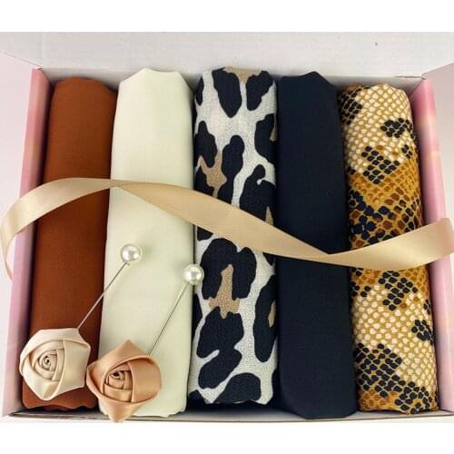 NEW WOMEN GIFTS BOX HIJABS HIAJBS SET CHIFFON SHAWLS