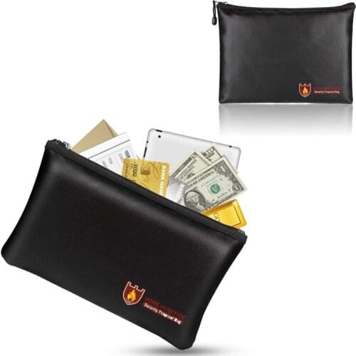 Fireproof Document Bags, Waterproof and Fireproof Bag with Fireproof Zipper for iPad, Money, Jewelry, Passport, Document Storage