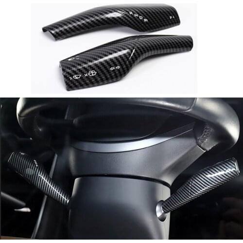 A Pair carbon fiber steering wheel Steering rod stickers for Tesla Model 3/Y 2017-2020 Automotive interior