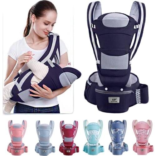 0-48M Ergonomic Baby Carrier 15 Using Way Infant Baby Hipseat Carrier Front Facing Ergonomic Kangaroo Baby Wrap Sling Travel