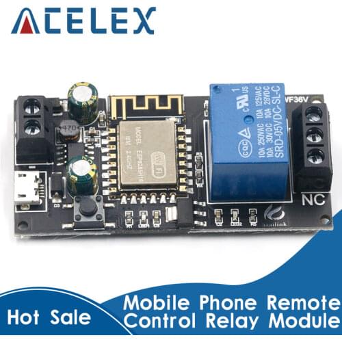Sinilink WIFI mobile phone remote control relay module DC6V~36V smart home phone APP ESP-12F XY-WF36V