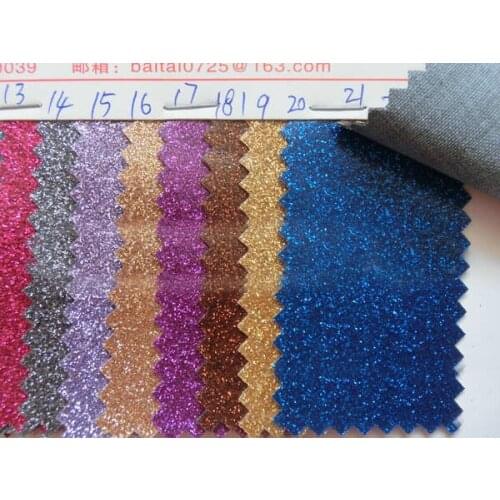 Fine Glitter Leather crystal GLITER not afford to powder coating glitter Glitter PU cloth bottom for Shoes, bags, belts, gloves