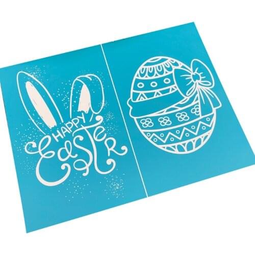 Easter Bunny Self-Adhesive Silk Screen Printing Stencil Reusable Sign Stencil