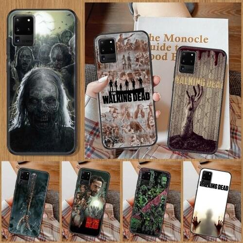 TV The Walking Dead Phone case For Samsung Galaxy Note 4 8 9 10 20 S8 S9 S10 S10E S20 Plus UITRA Ultra black painting cover