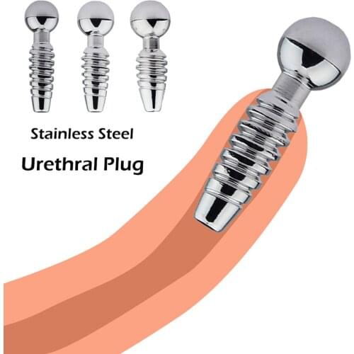 Stainless Steel Urethral Dilator Male Penis Plug Threaded Urethral Catheter Stimulator Sex Toy For Men