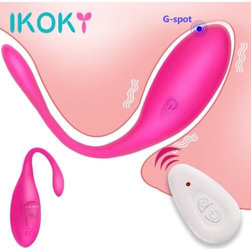 IKOKY Kegel Exercise Vaginal Ball Remote Control G-spot Vibrator Sex Toys for Women USB Charge Vibrating Egg Ben Wa ball