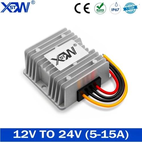 XWST 12V to 24V 5A 8A 10A 15A Boost DC DC Converter 12 Volt Step-up to 24 Volt Power Voltage Regulator For Car LED Free Shipping