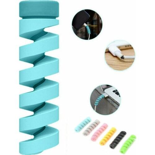 10Pcs Universal Silicone USB Charger Data Cable Protector Cord Wire Saver Cover