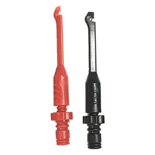 2pcs Power probe Piercing Test Clip with 4mm Banana seat Heavy-Duty Insulation Piercing Probe Automotive Test Clips Red/Black
