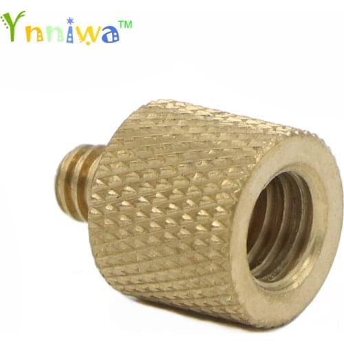 Golden New 3/8 inch Female to 1/4 inch Male Tripod Thread Reducer Adapter Brass Copper For Camera tripod Diameter of screw 1/4