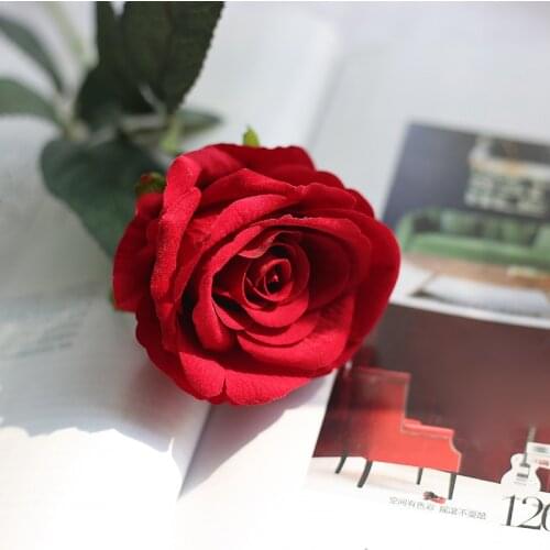 1pc Red Roses Branch Silk Artificial Flowers White Pink Purple Long Stem Rose Flower Wedding Decoration Home Table Decor