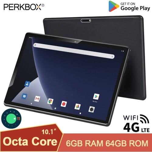 Black 10 inch Android 9.0 OS Tablet 32GB ROM Quad Core Processor HD IPS Screen 2.0MP+5.0MP Cameras Wi-Fi Bluetooth Tablet PC