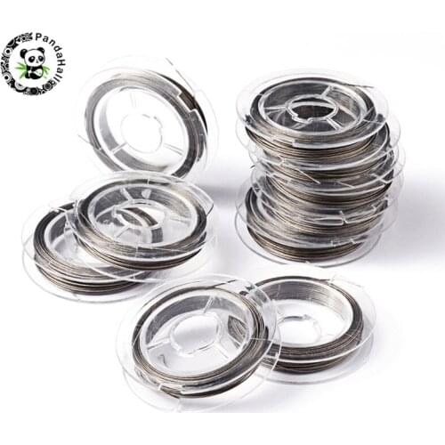 10Rolls Steel Tiger Tail Beading Wire for Jewelry Making 0.45mm about 10m/roll