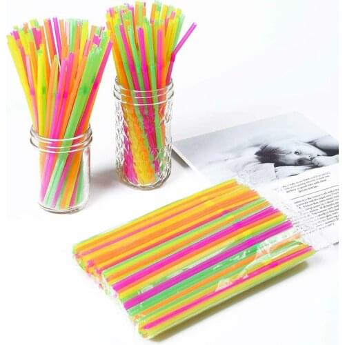 100 Pcs Foldable Plastic Straws Bubble Tea Straw Disposable Straws Portable Plastic Straws Plastic Milkshake Straws For Drinks