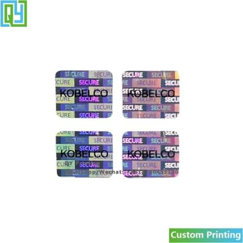 10000pcs 9x8mm Free Shipping Custom Made 3D Hologram Shiny Foil Stickers Silver Holographic Secure Labels Tamper Evident Seals