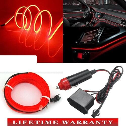 2M Car Wire Led Strip Atmosphere Light For Diy Flexible Auto Interior Lamp Party Decoration Lights Neon 12v Usb Car Styling