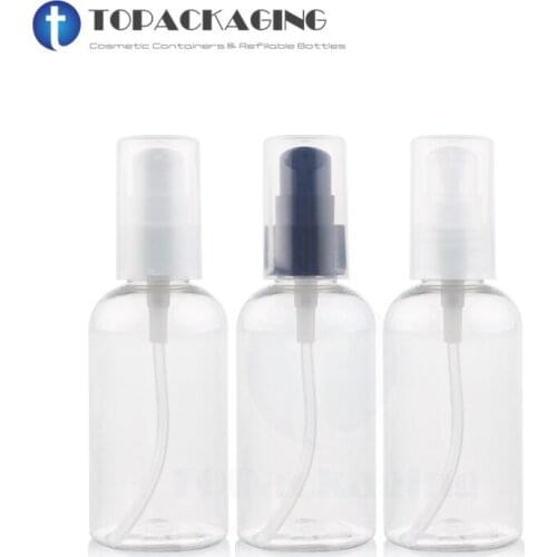 20PCS*75ML Lotion Pump Bottle Clear Plastic Essential Oil Packing Empty Cosmetic Container Essential Oil Refillable Shower Gel
