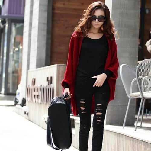 2016 Women Sweater Open Stitch Cardigan Women Vintage Sweater Spring and Winter Outerwear Women Long Cardigans Knitted Sweater