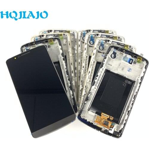 5/10 PCS Original For LG G3 D850 D851 D855 LCD Display Touch Screen Digitizer Assembly with Frame LCD Display Screen Replace