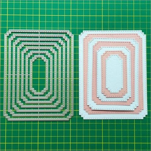 7Pcs Frame Metal Cutting Dies Stencils DIY Scrapbooking Decorative New Cutting Dies for 2021 Christmas Embossing Paper Cards