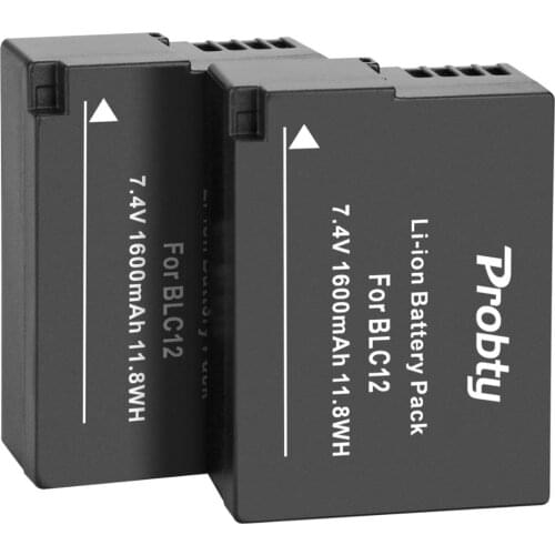 2PCS DMW-BLC12 BLC12 Rechargeable Battery Pack For Panasonic Lumix G6 G5 G7 G80 FZ1000 Camera Replacement Bateria Batteria