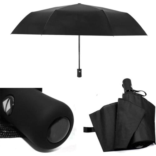 Car Logo Waterproof Fully Automatic Folding Black Business Portable Umbrellas For Hyundai Accent Elantra Solaris ix25 iX35 I20