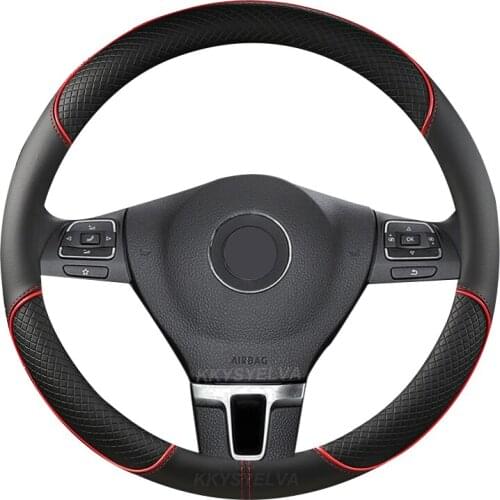 Microfiber Leather Steering Wheel Cover for VW Touran Golf Gti Polo Sedan Passat Santana Jetta Tiguan Gol Sagitar CC Scirocco