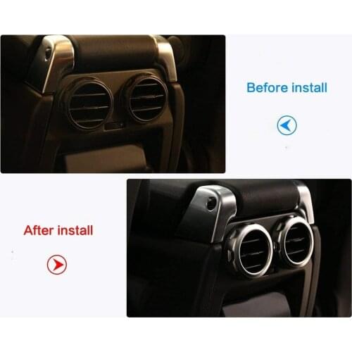 Car Rear Air Outlet Vent Ring Decoration Sticker Frame Trim Cover For Land Rover Discovery 4 Discovery 3 Range Rover Sport