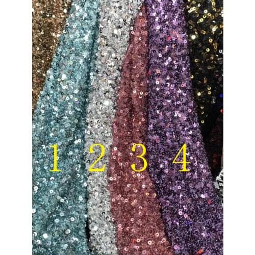 HY25# 4-colour sequins, embroidery mesh, 3d laminated effect cloth used in wedding dress stage fashions