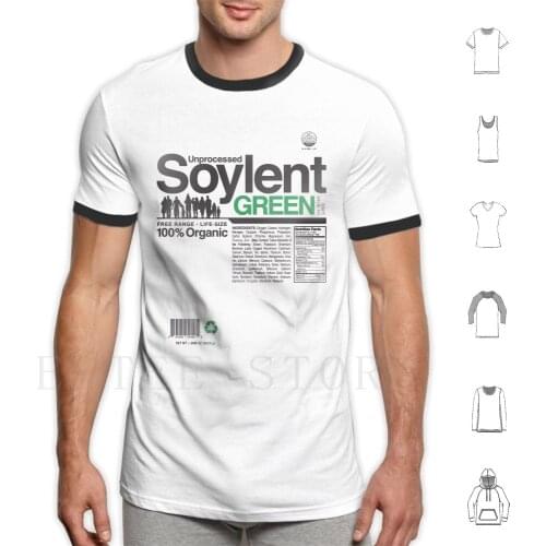 Contents : Unprocessed Soylent Green T Shirt Cotton Men Diy Print Soylent Green Food Sci Fi Spoof Heston Apes Future Charlton