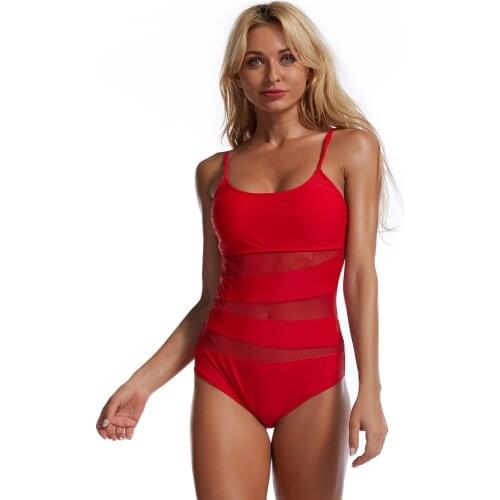 Red One Piece Swimsuit for Women Plus Size Ladies Swimming Suit Female Push-up Siwmsuits 2021 Summer Beach One-piece Swimsuits