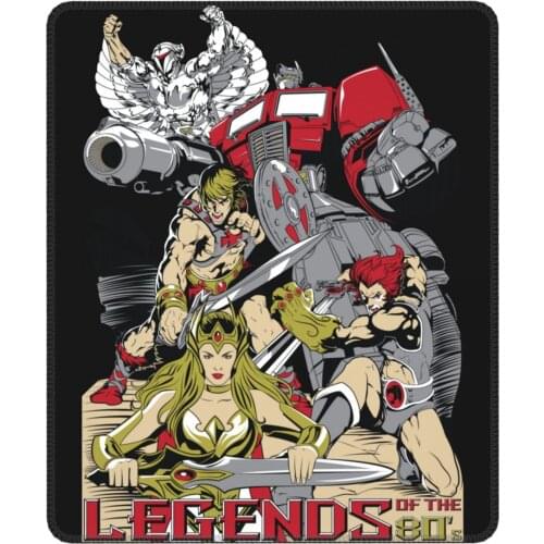 Legends Of The 80s He-man Optimus Prime She-ra Princess Of Power Thundercats Mouse Pad Mouse Mats Rubber PC Table Decor Cover