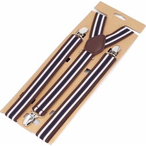 Mans Suspenders Girls Braces Strong 3 Clips Womens Suspenders Trousers Suspensorio Elastic Strap size 2.5*115cm