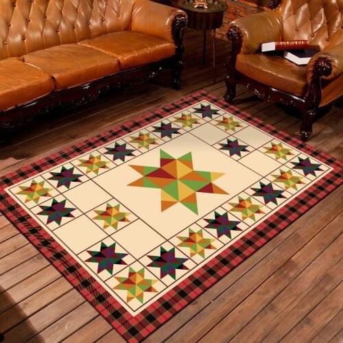 Bohemian Art Geometric Printing Floor Mat Door Mat Small Carpet Anti-slip Mat Bedroom Home Decoration