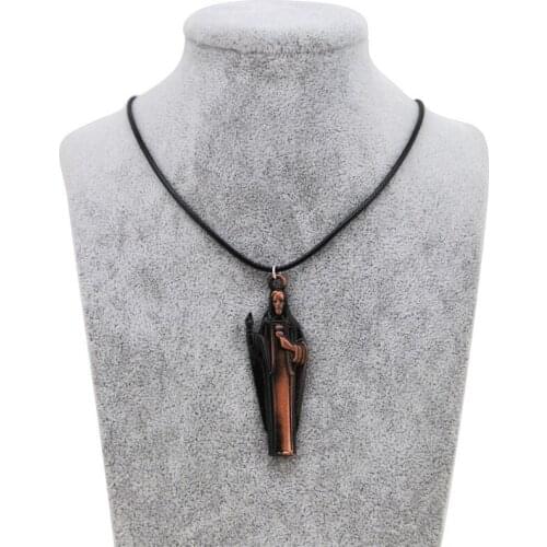 New Vintage Jesus Choker Necklaces Pendants For Women Retro Leather Chain Cross Necklace Prayer Christian Men Jewelry Party Gift