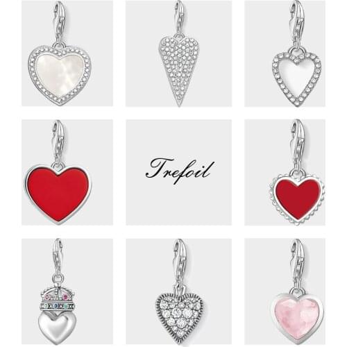 Shell Heart Charm Pendant 2019 Winter Brand New Fashion Jewelry 925 Sterling Silver Romantic Gift For Women Fit Bracelet