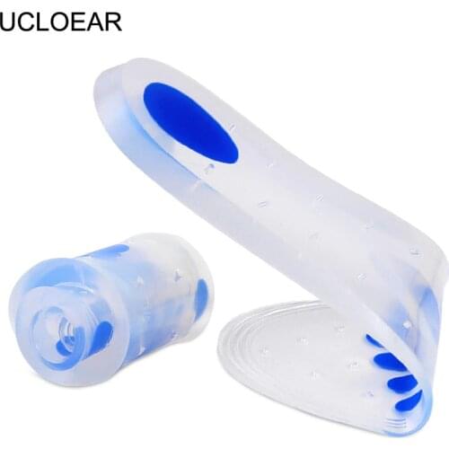 High Quality Full Transparent Silicone Insoles Foot Care for Plantar Fasciitis Heel Spur Shock Absorption Pad Sport Insole