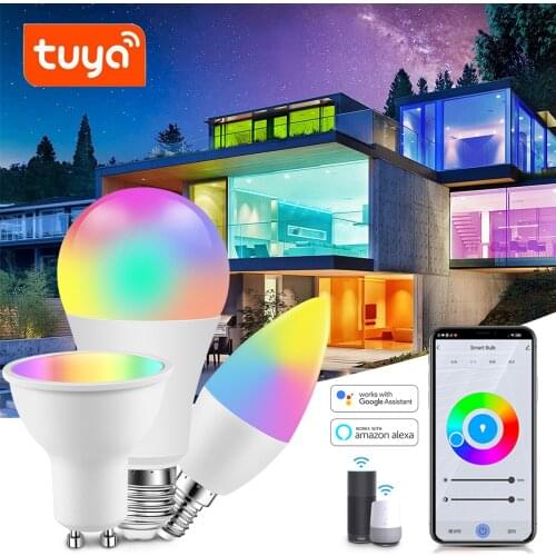 Dimmable 15W Smart LED WiFi light Bulb E27 110V 220V Wireless APP Voice Control Tuya lamp Compatible Alexa and Google Assistant