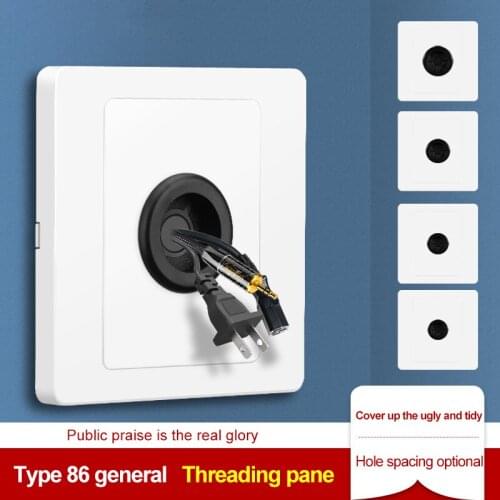 Blank Panel With Outlet Hole Decorative Shielding Cover 86 Type Threaded Socket Fake Switch Plugging Hole Perforated Whiteboard