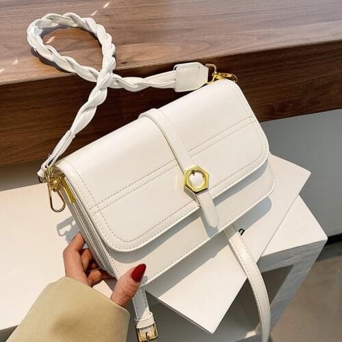 Solid Color Square Womens Handbags Luxury Crossbody Bag 2021 New Quality PU Leather Ladies Brand Shoulder Messenger Bags Travel