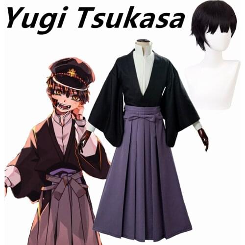 Toilet bound Hanako kun Yugi Tsukasa Cosplay Costume Full Set Kimono Uniform Men Women Jibaku Shounen Halloween Party Costume