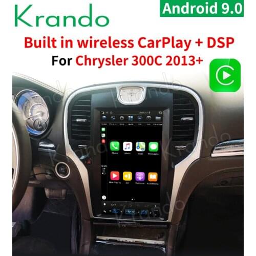Krando Android 8.1 13.3" verticial screen car dvd gps for Chrysler 300C 2013-2018 GPS entertainment system radio