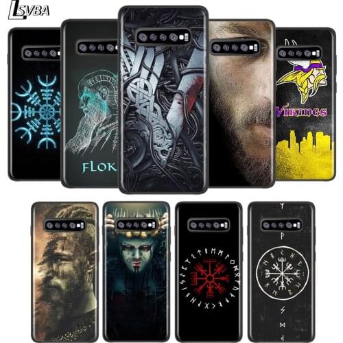 Vikings Ragnar Lothbrok For Samsung Galaxy Note 20 10 9 8 S21 S10 S10E S9 S8 S7 Ultra Lite Plus Pro 5G Black silicone Phone Case
