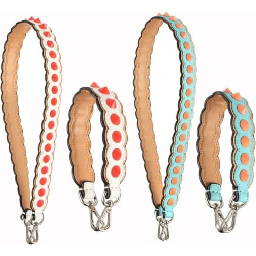 Rivet 90cm long Women replacement straps Genuine leather shoulder belt bag handbag accessories parts for bags Hot Brand STP056