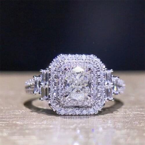 CAOSHI Women Exquisite Wedding Ring with Charming Zirconia Gorgeous Engagement Bands Luxury Female Accessories Aesthetic Jewelry