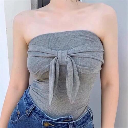 Womens autumn new slim short wrap chest bow one word collar sexy smear chest womens dress DLDD219