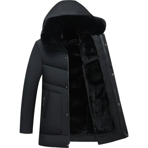 Winter Jacket Men Fashion parka men Casual Slim Thick Warm Mens Coats Parkas Hooded Long Overcoats Male winter coat clothes 2019